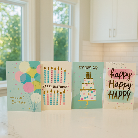 Bedazzled Hallmark Birthday Cards (Set of 4)